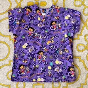 Nick Jr Dora Scrub Top. Sz M